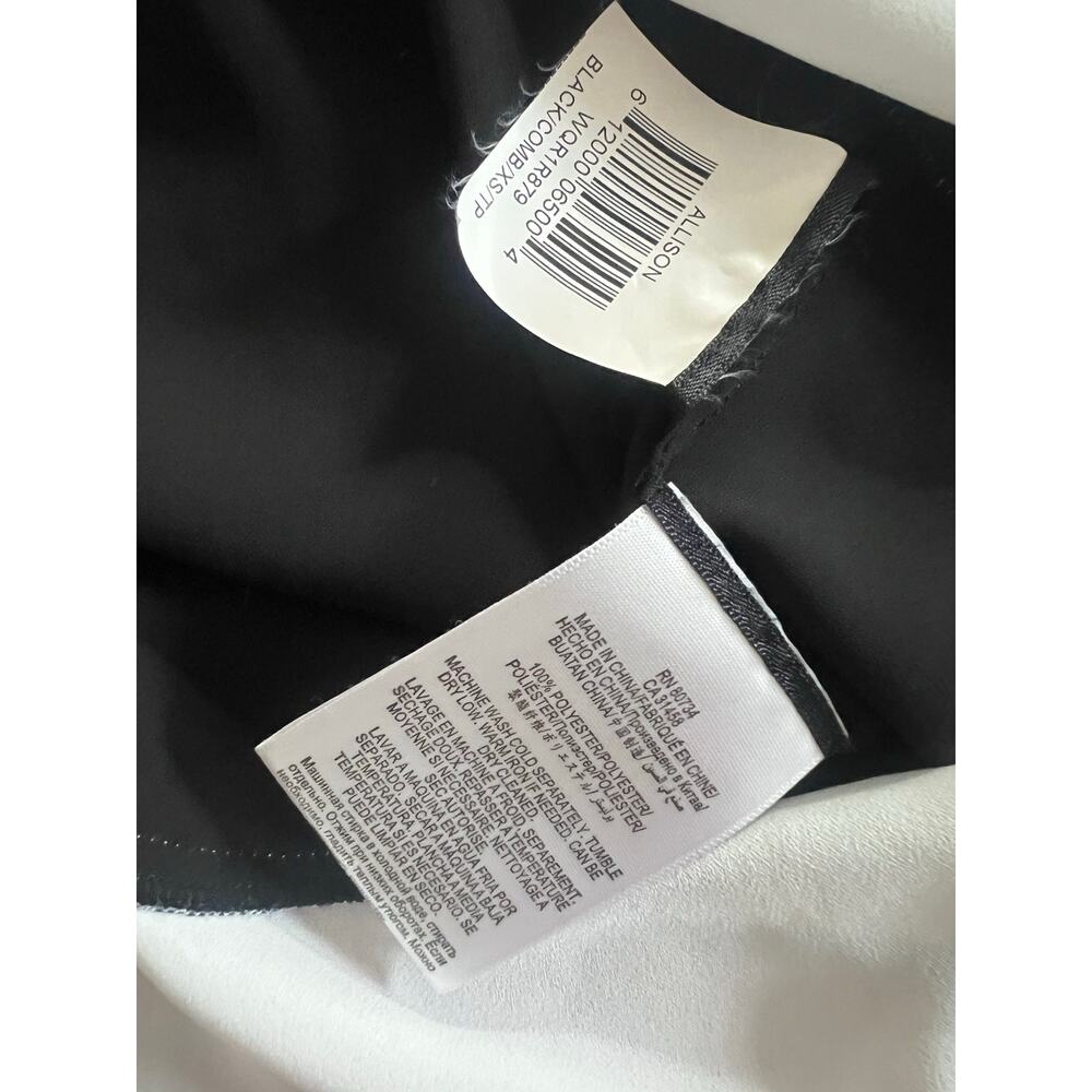 BCBGMaxAzria Cutout Black and White Loose Fit Tank Top XS - Picture 5 of 5